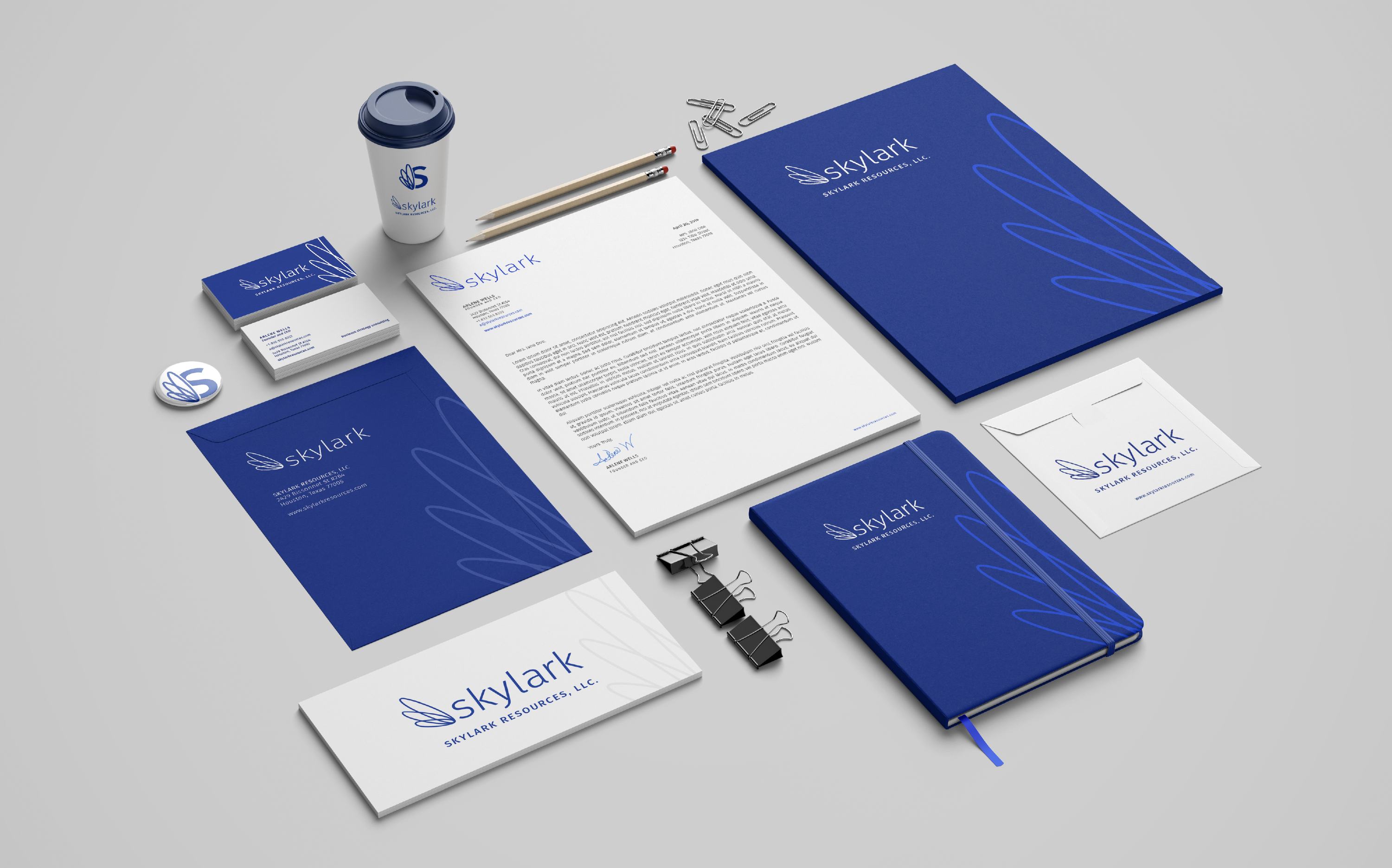 Stationery designs for Skylark Resources, LLC.
