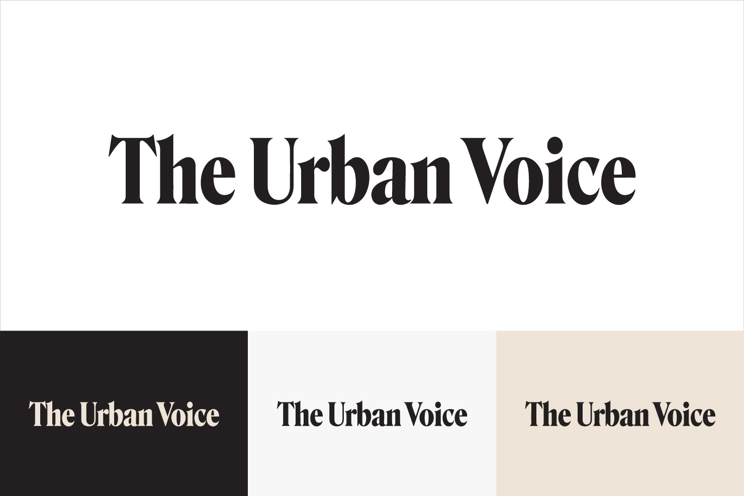The Urban Voice logo variations
